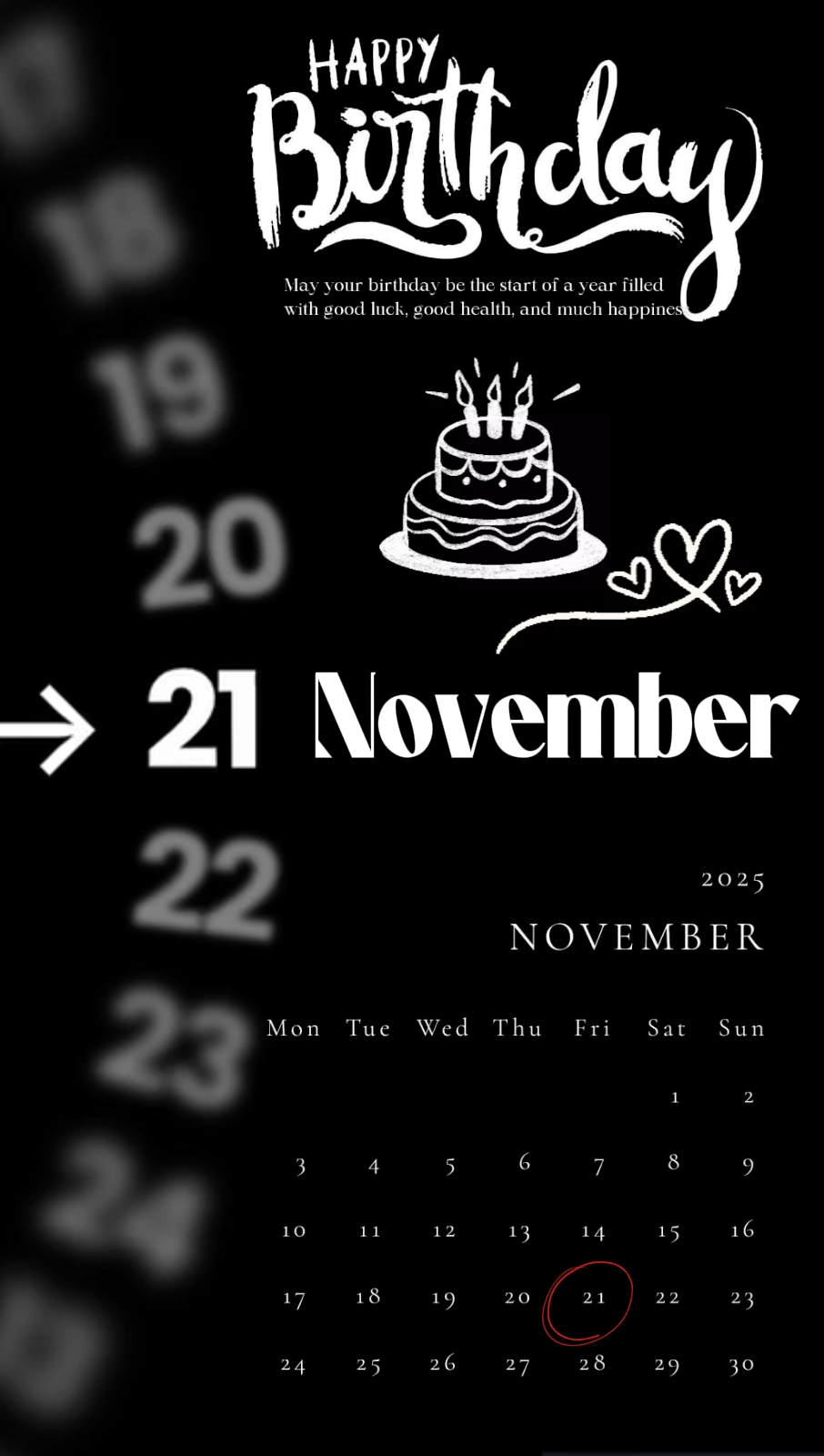 Joyeux anniversaire 21 novembre
