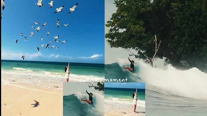 Collage de photos d'été