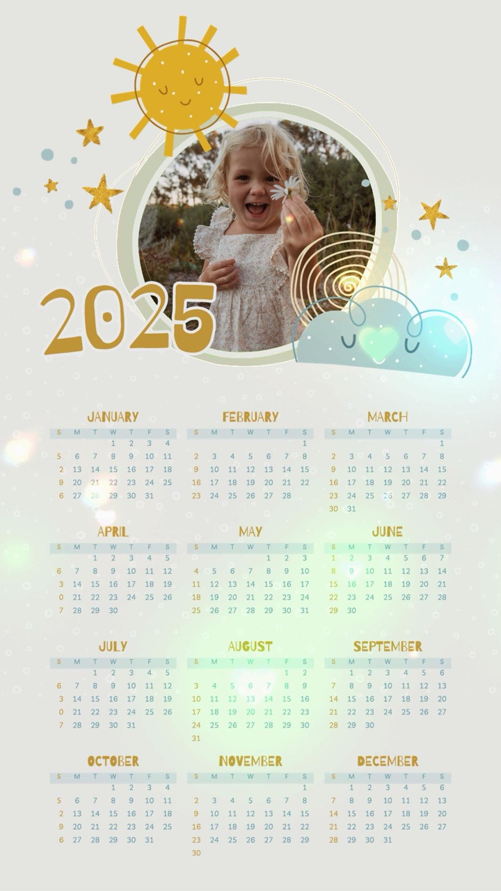Calendrier 2025 bébé 