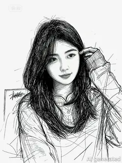 face scribble art