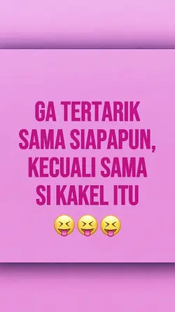 ga tertarik sama