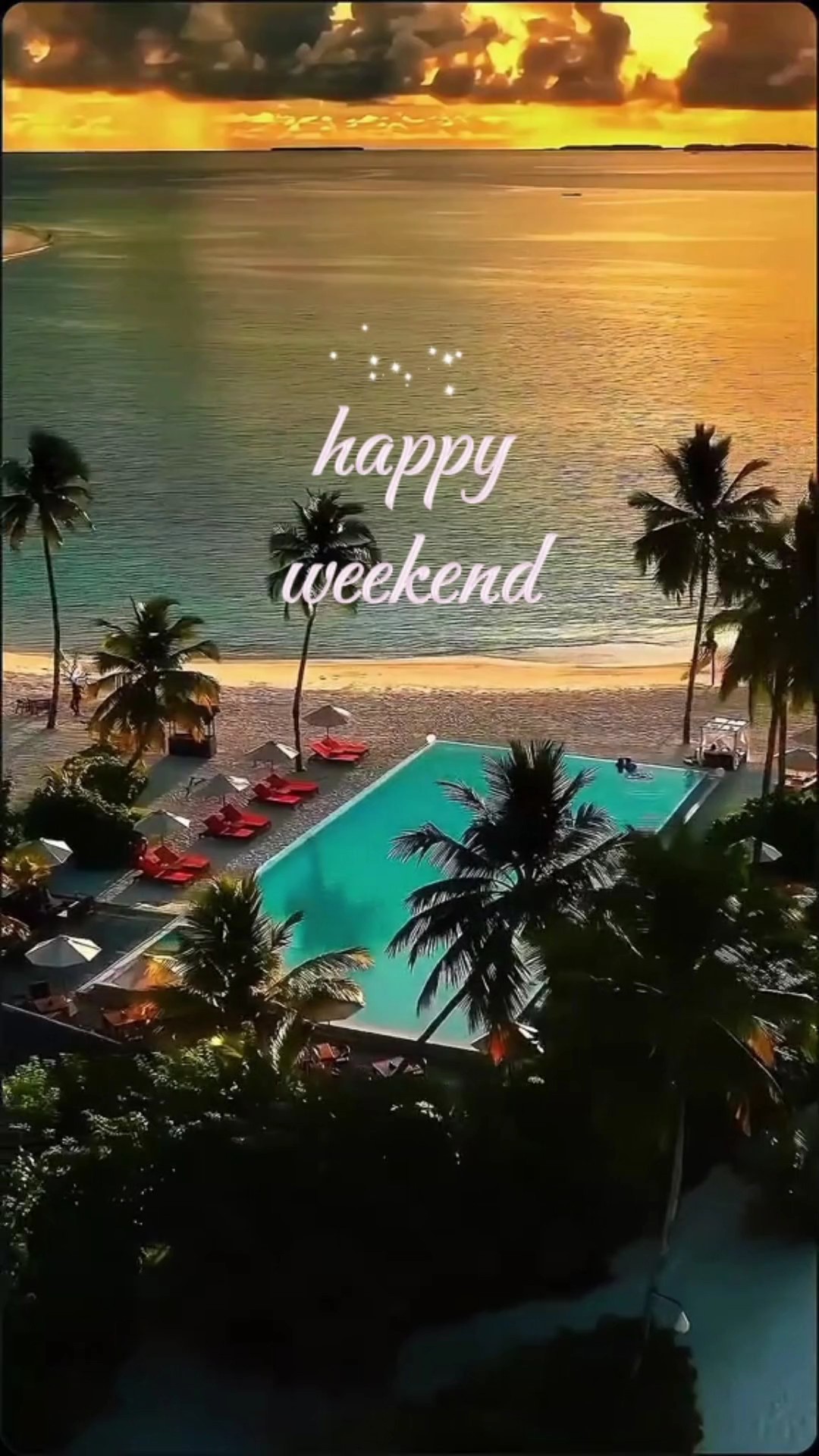 Feliz fin de semana en la playa
