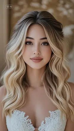 blond wavy hair