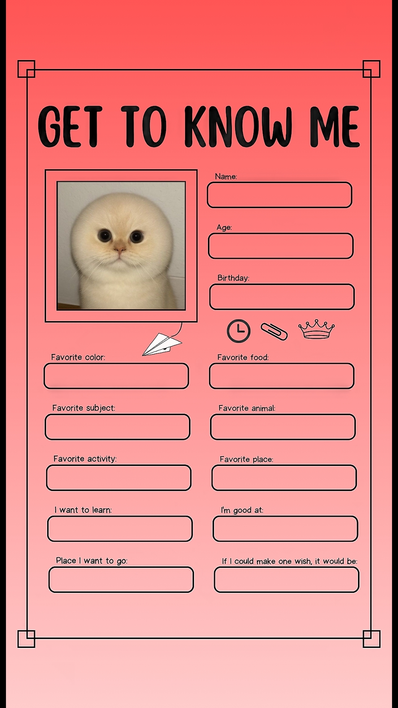 Get to know me