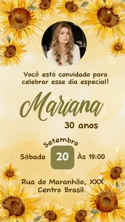 Convite Girassol 