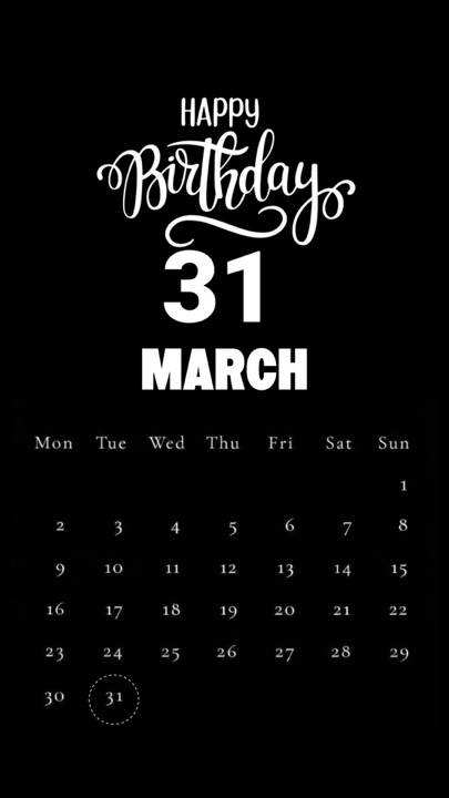 HBD 31 MARET 2026