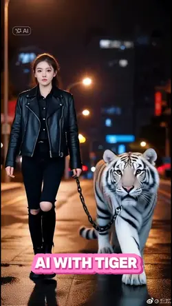 Ai walk with tiger