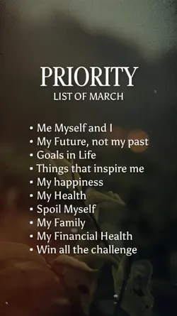 Priority in March 