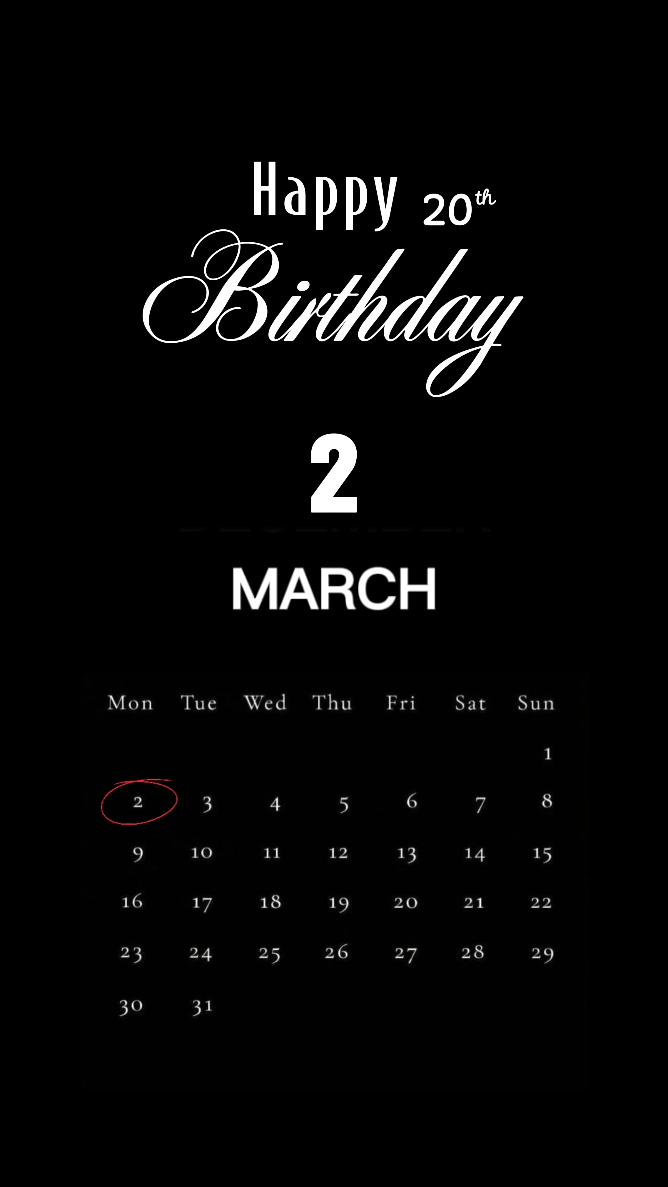 Anniversaire 2 mars 
