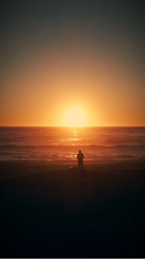 Playa al atardecer