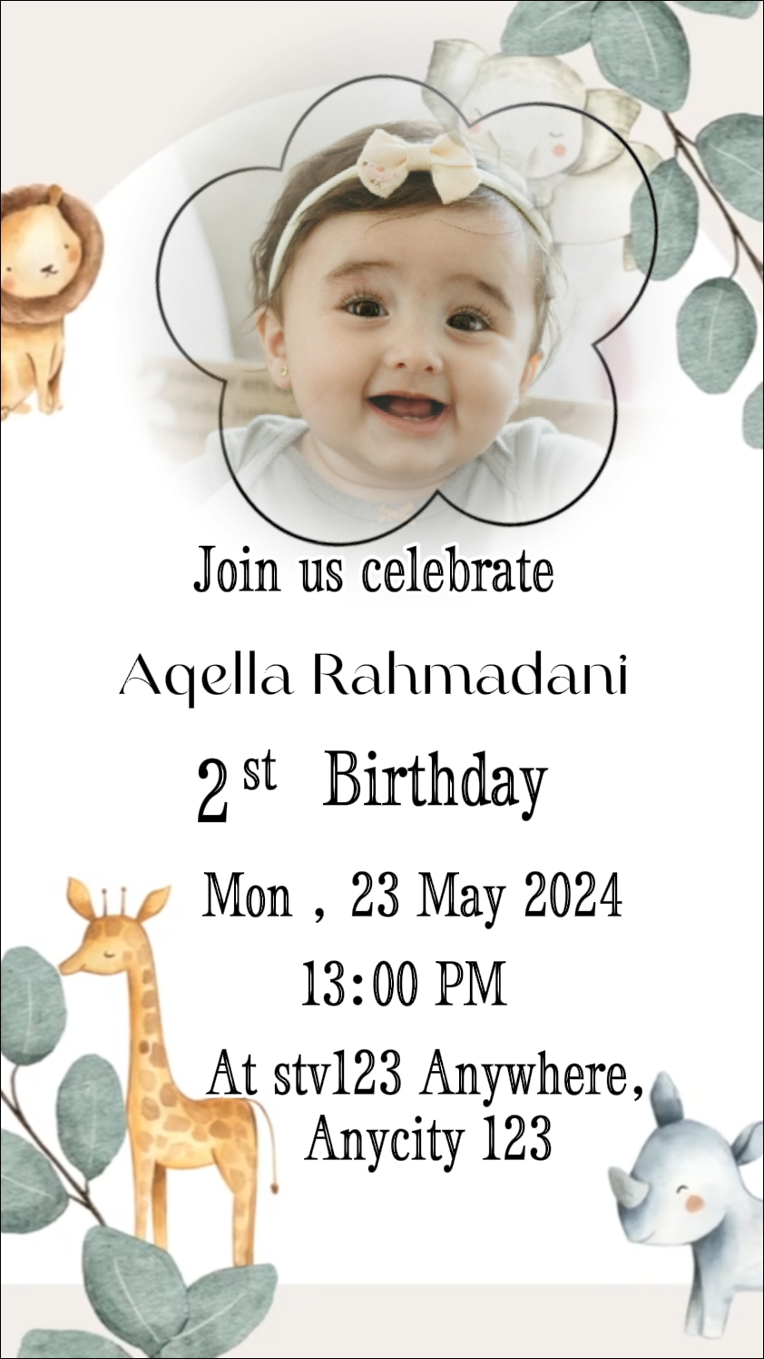 Convite de aniversário 
