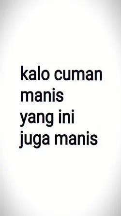 KALO CUMAN MANIS 