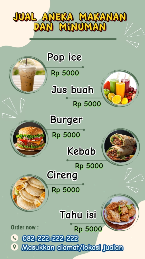 6 menu jualan 