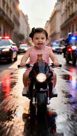 Bebê na moto 
