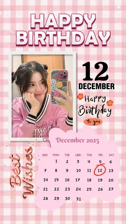 12 DECEMBER HBD GIRL