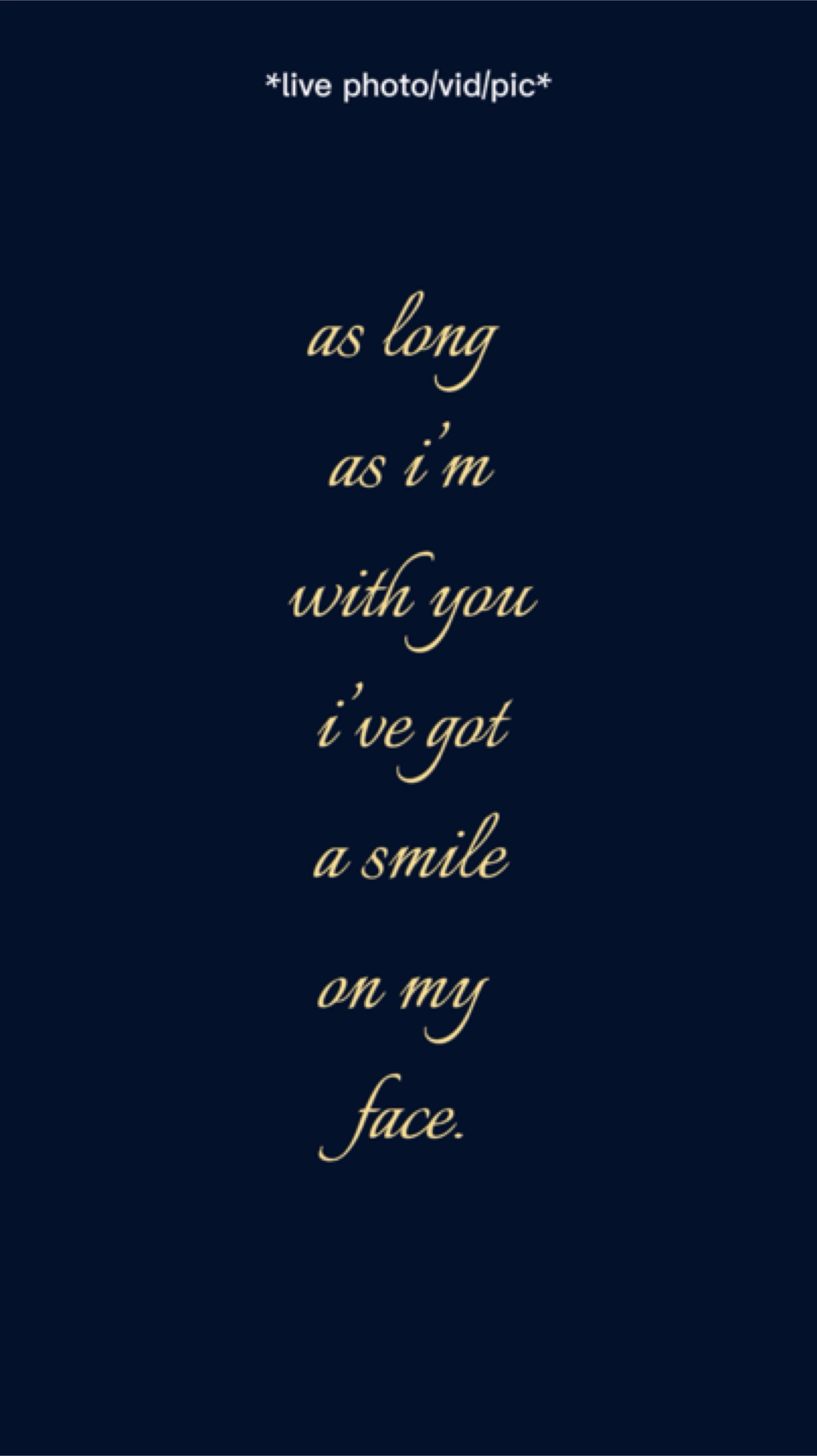 Smile on my face