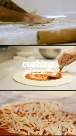 making pizza