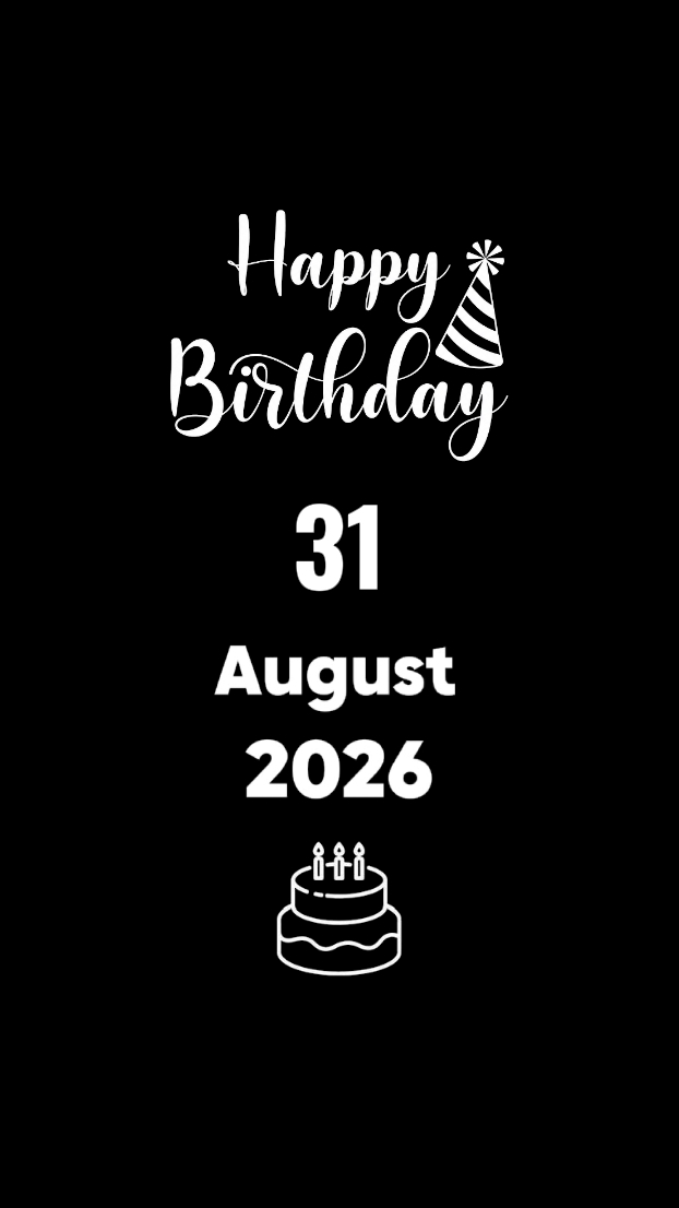 HBD MEU FILHO 31 DE AGOSTO