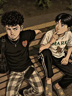 manga style cool boy