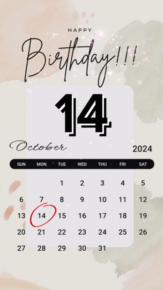 ulang tahun 14 Oktober 2024