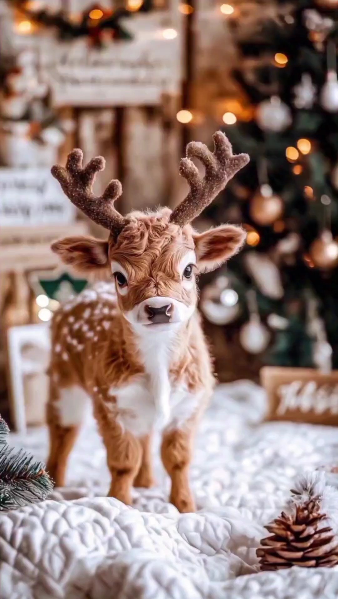 Plantilla De Ciervo De Navidad 