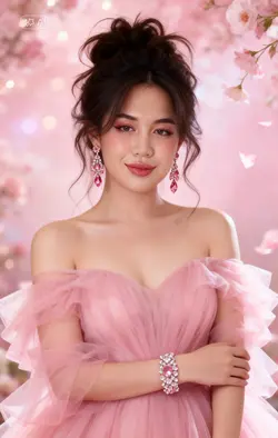 pink dress potrait