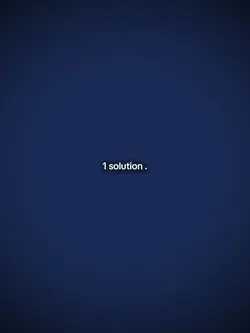 one solution .