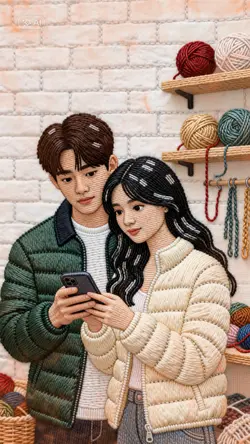 ai couple embroidery