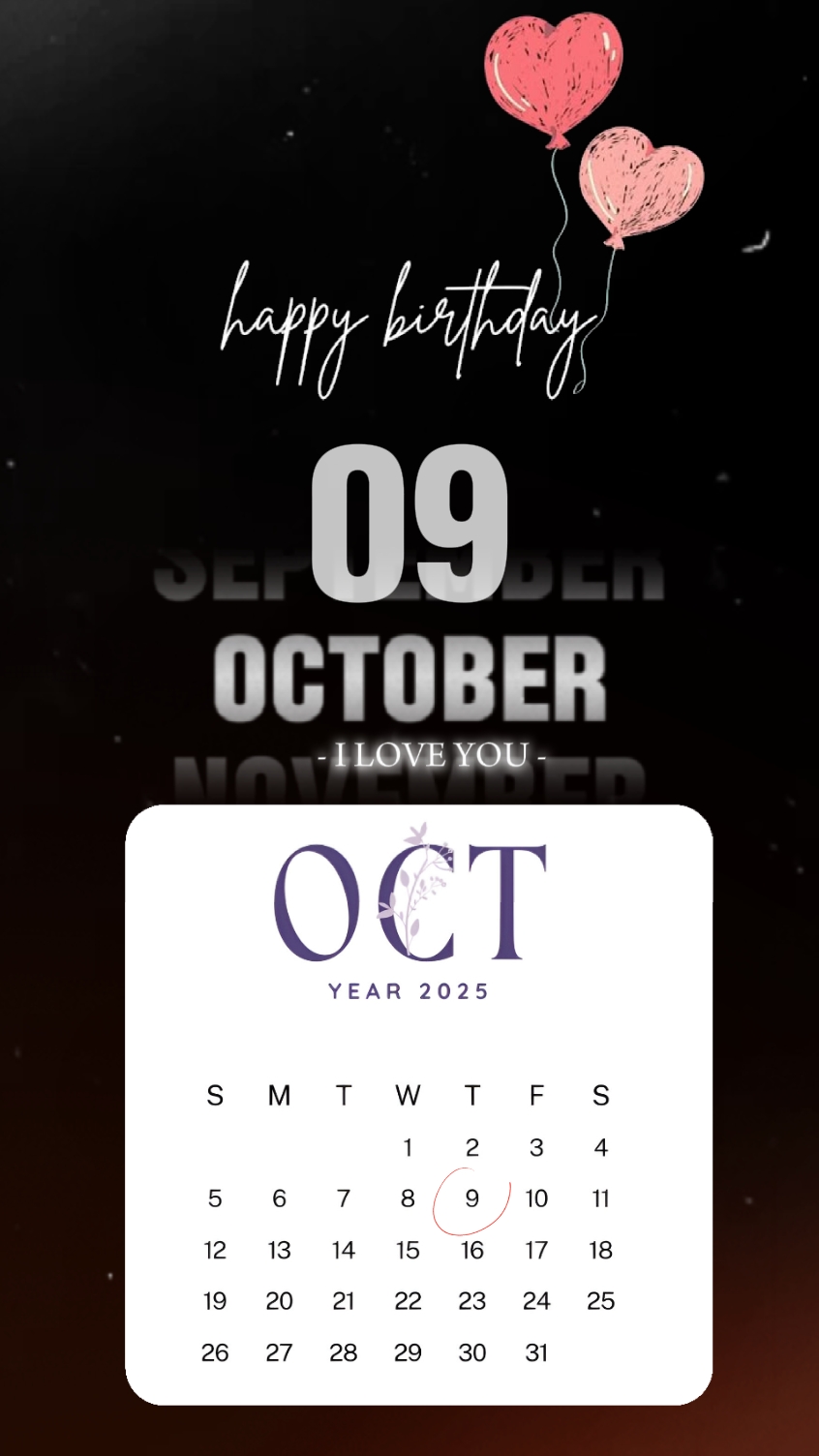 HBD 09 OCTOBRE