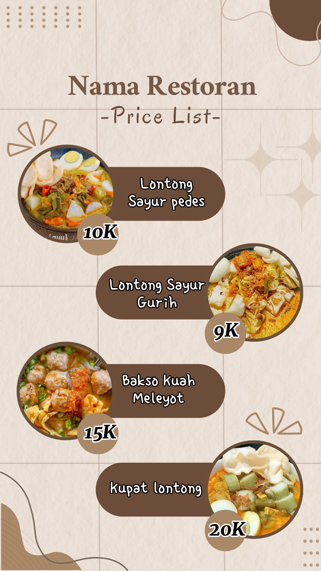 Daftarrr makanan