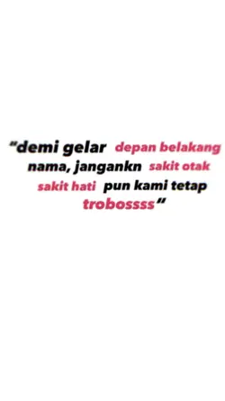 demi gelar depan