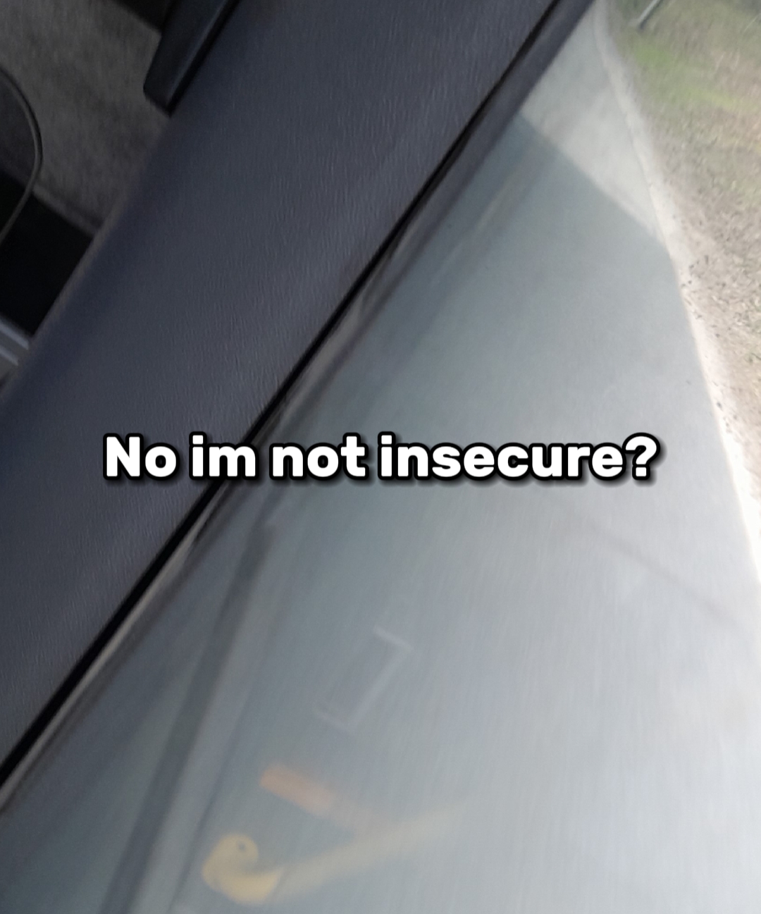 Insecure? me? nooo..