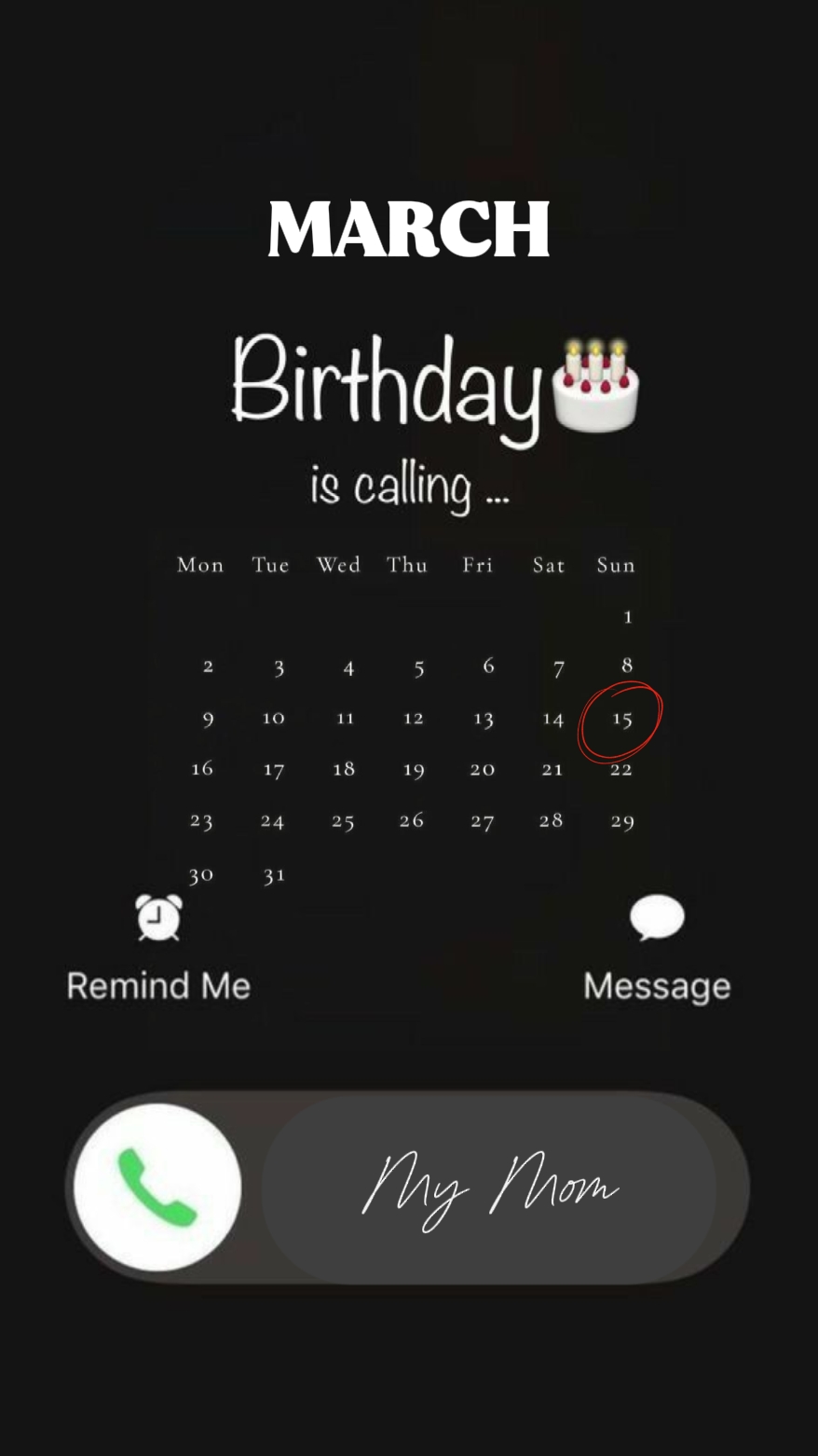 HBD MOm 15 Marso