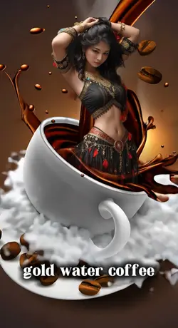 gold water coffee