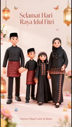 3D Cartoon Idul fitr