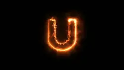 U Font Fire Effects
