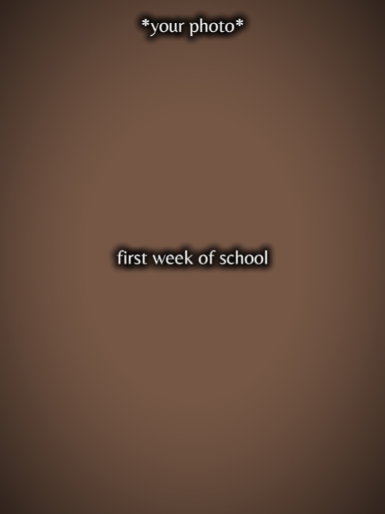 first week of school