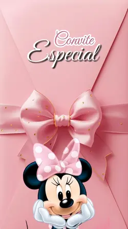 Convite Minnie rosa
