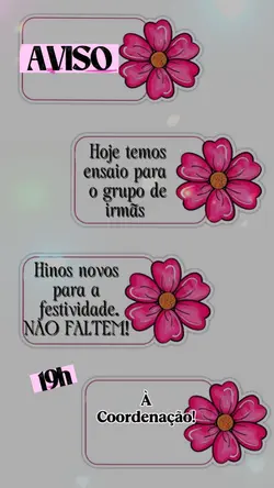 Aviso ensaio 