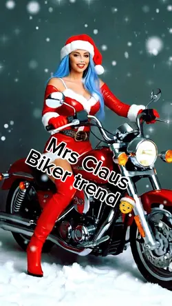 Mrs Claus Biker Mode