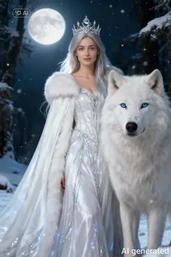 White wolf queen
