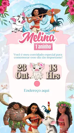 Convite Moana 