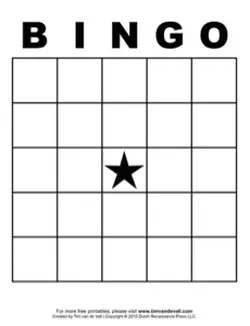 Bingo card