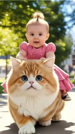 Riding a cat