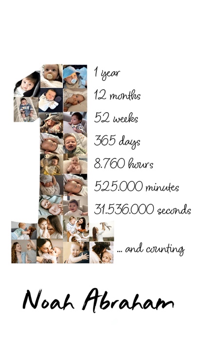 Glückliches 1 Jahr
