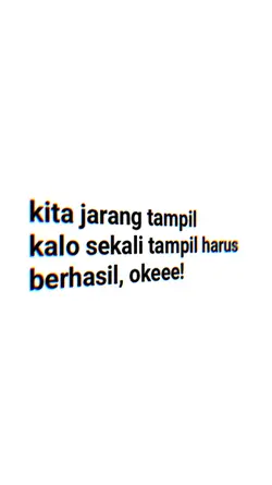 kita jarang tampil