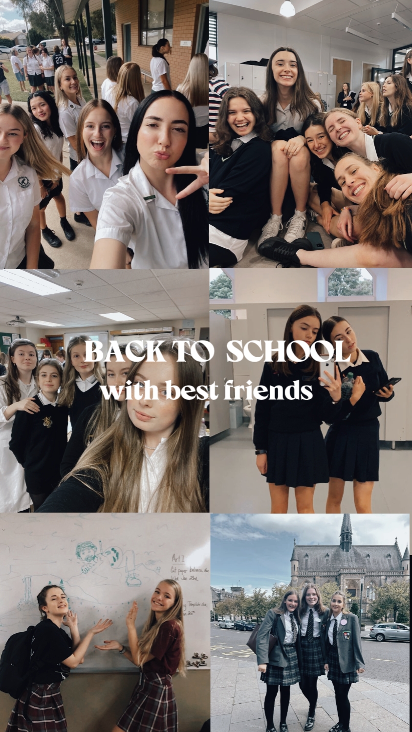 school with friends