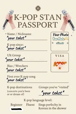 K-pop stan Passport