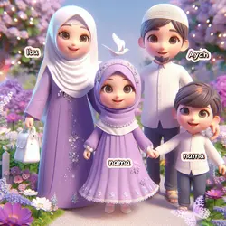 3D animasi keluarga 
