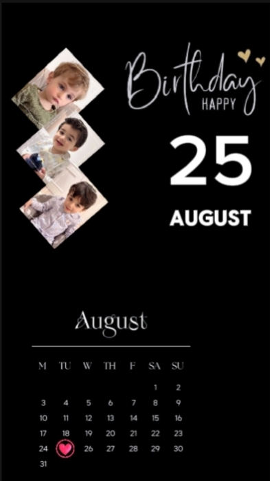 HBD son 25 August